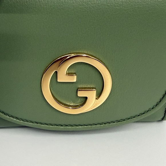 Gucci Leather Medium Blondie Wallet Crossbody Bag Purse Salamander Green NWOT - Picture 5 of 16